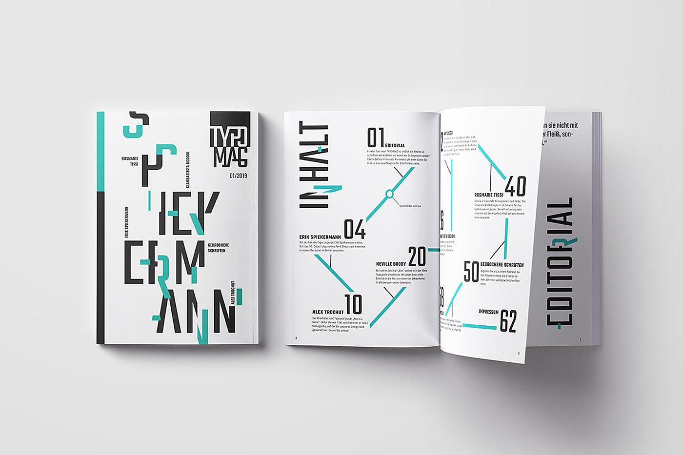 Typomag — Das Magazin für Typografie. Abschlussarbeit des Moduls Typografie.